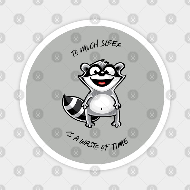 funny racoon Magnet by big_owl